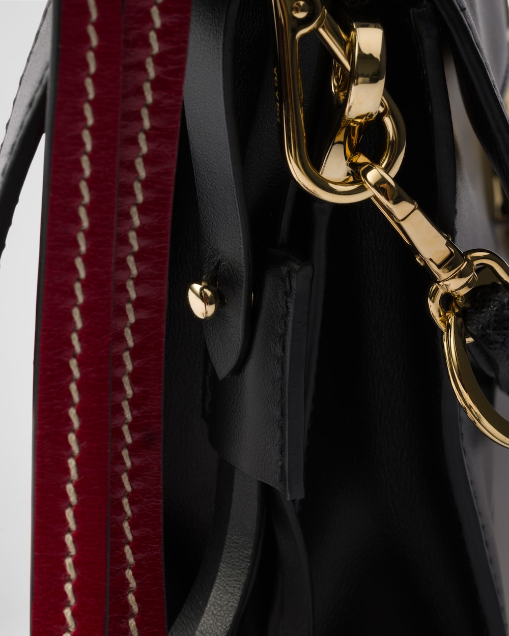 Prada Soft Sound Small Leather Shoulder Bag With Charms - Image 3